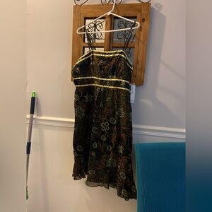 Floral Patterned Dress with Strappy Design